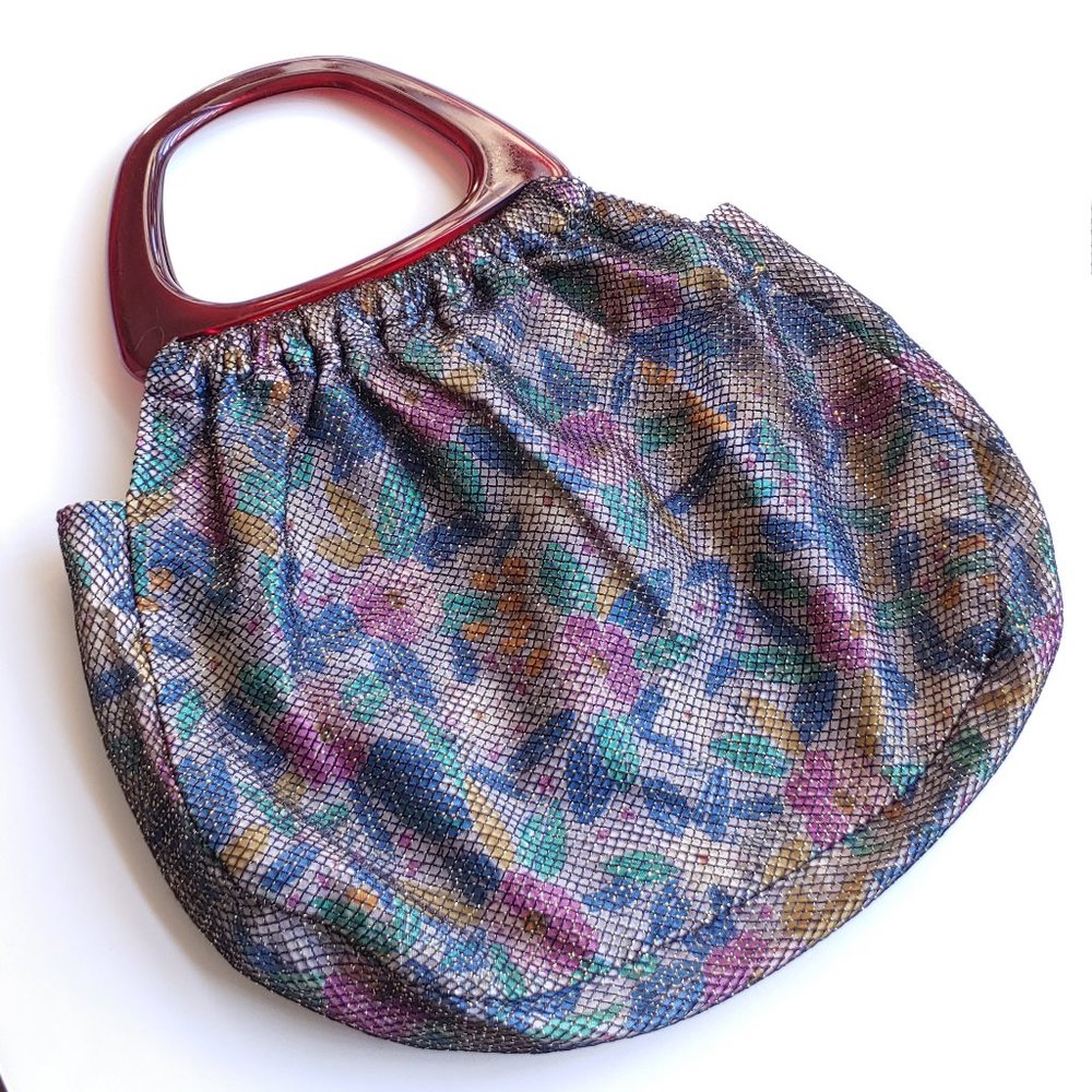 Vintage Hobo Style 70s 80s Floral Handbag